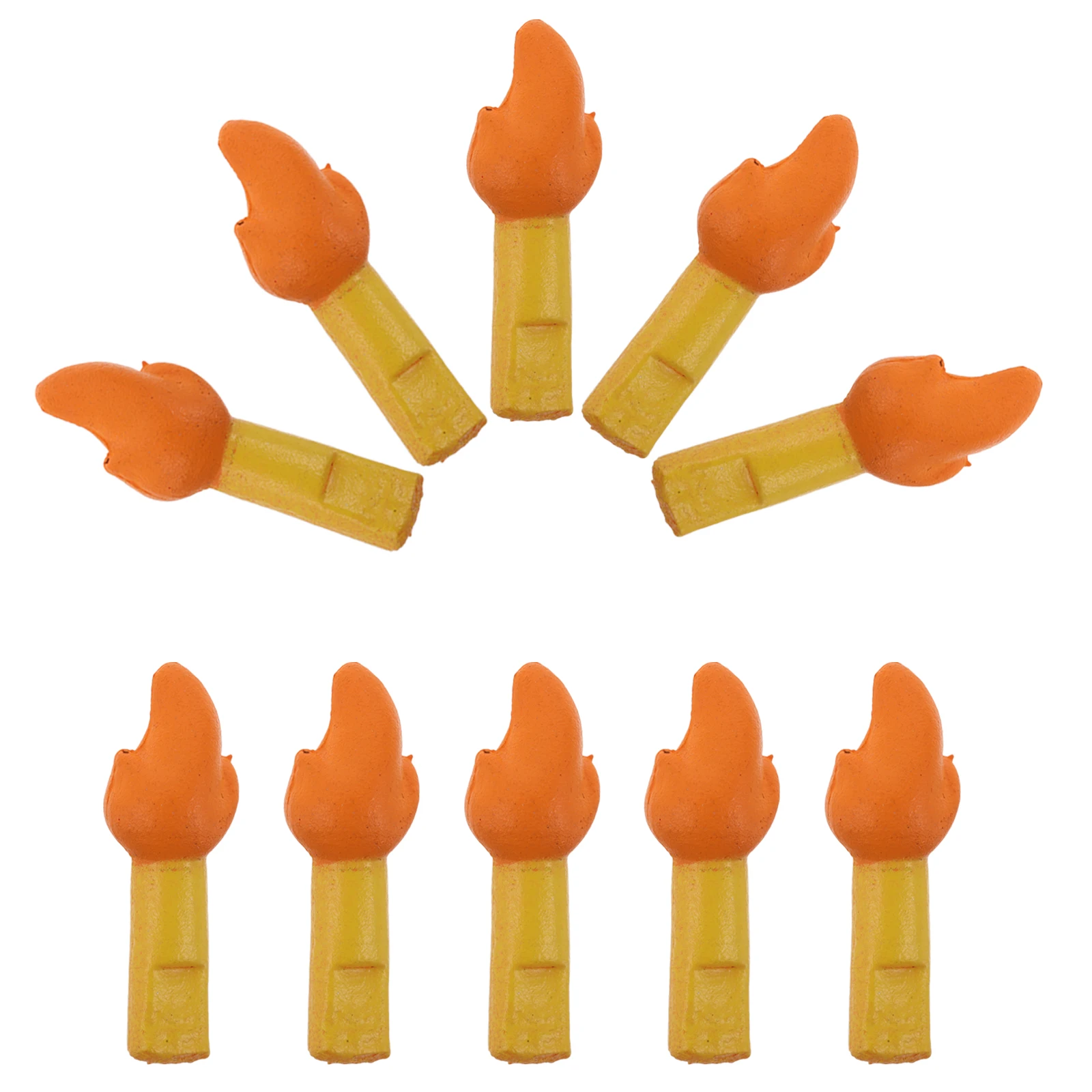 

10Pcs Mini Resin Fire Torch for Micro Landscape Decoration Fake Campfire Ornament for Dollhouse and Outdoor Party Theme