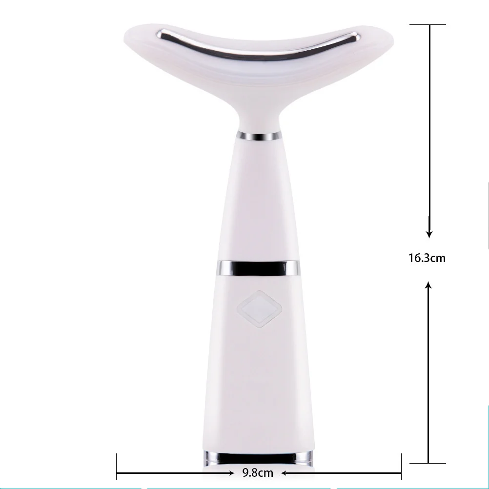 เครื่องนวดหน้า 1 ชิ้น สีขาว ไอออน คลื่นเสียง กระชับผิวหน้า คอ และใบหน้า สำหรับลดเลือนริ้วรอย