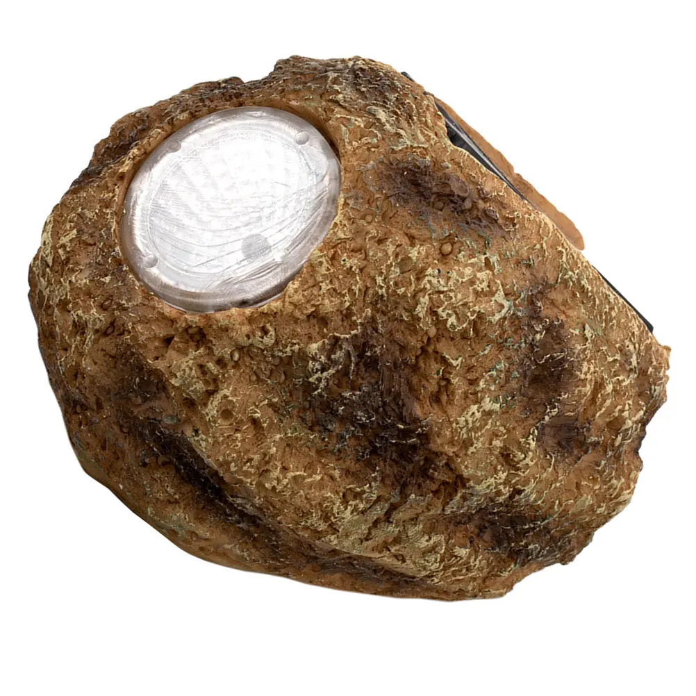 

Stone Lamp Solar Powered Garden Lights Outdoor Decorative Lawn Waterproof Plastic Lighting Resin LED Energy Saving Brown Color