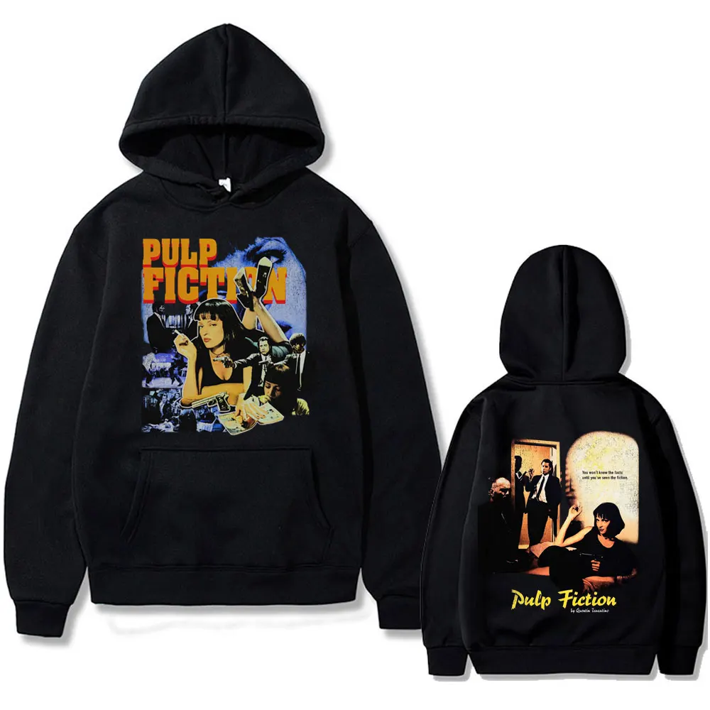 

Famous 90s Movie Pulp Fiction Mia Wallace Graphic Hoodie Quentin Tarantino Hoodies Men Women Vintage Oversized Hoody Sweatshirt