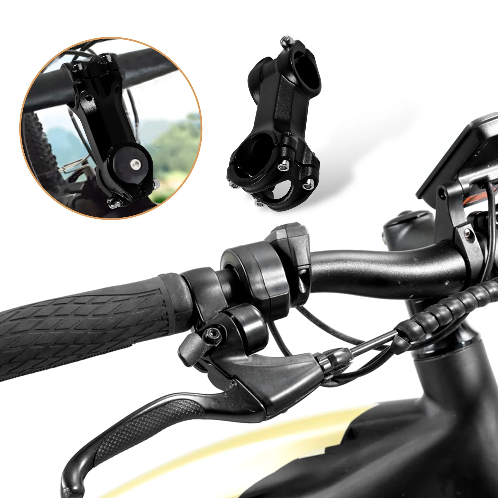 

Aluminum Alloy Mountain Bike Stem Riser Handlebar Accessories Lightweight Metal Bike Supplies Folding Handlebar Stem