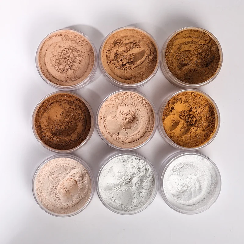 

Wholesale Makeup Loose Powder Foundation 9 Color Private Label Translucent Loose Setting Powder Custom Brand 30pcs/lot