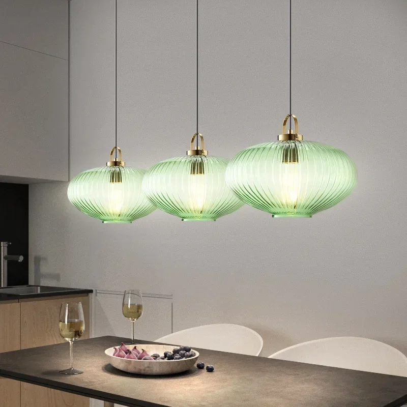 Nordic Restaurant Lights Hallways Bedside Cafes Restaurants Retro Minimalist Glass Homestays Single Head Pendant Lights