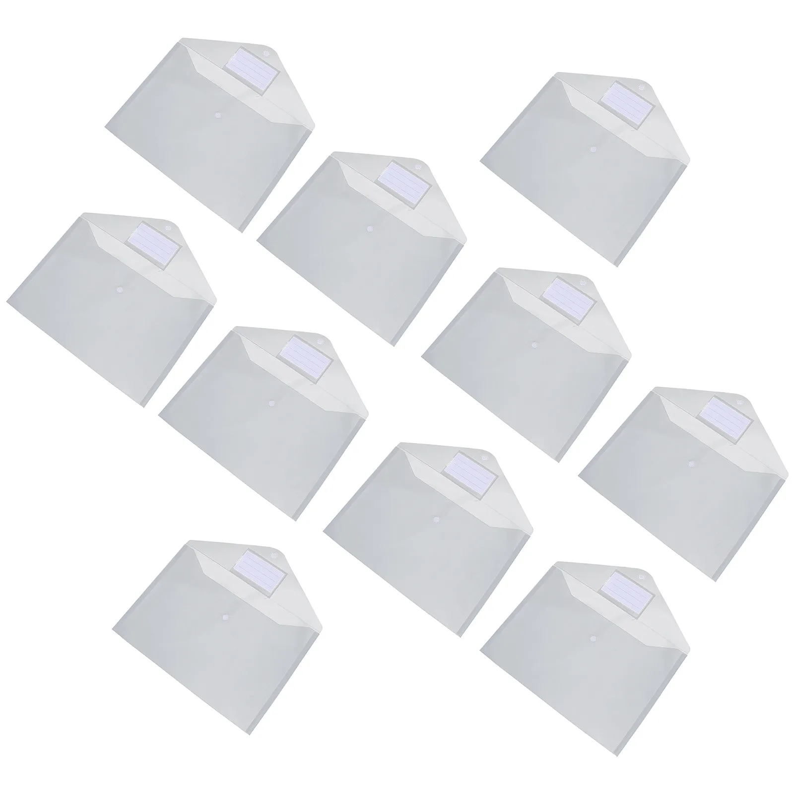 

10Pcs File Storage Bags Transparent A4 Folder Organizer Document Holder Clear Test Paper File Bags Office Filing Supplies