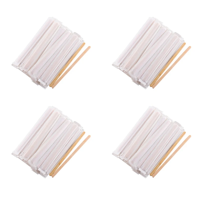 400Pcs 5.5 Inch Coffee Stirrers Sticks -Natural Wood Eco-Friendly Coffee Beverage Milktea Disposable Stirrer Stick