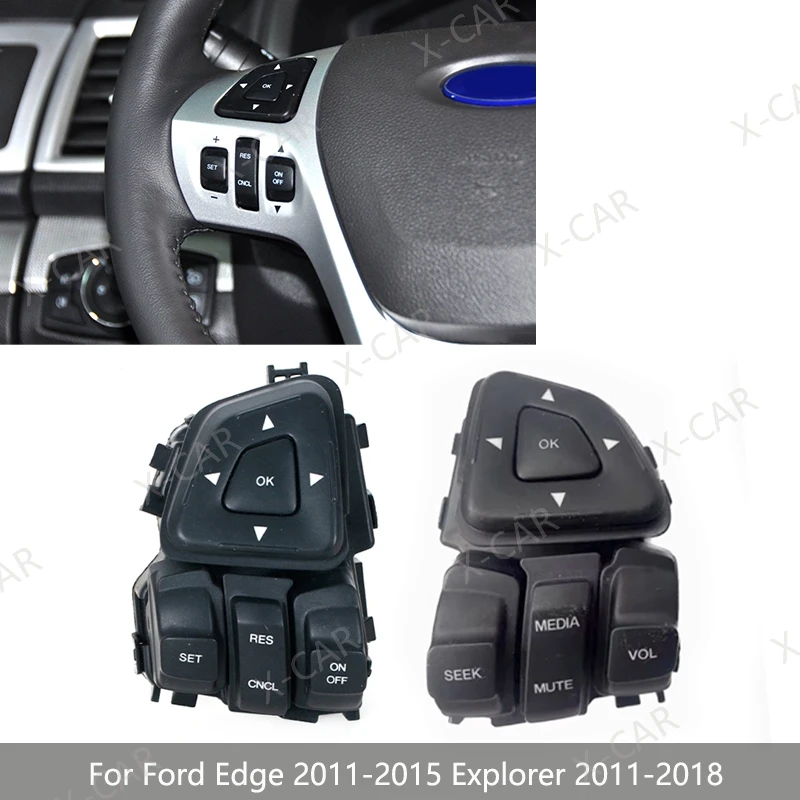 

Для Ford Edge 2011 2012 2013 2014 2015 Explorer 2011-2018 рулевое колесо многофункциональная кнопка переключения громкости