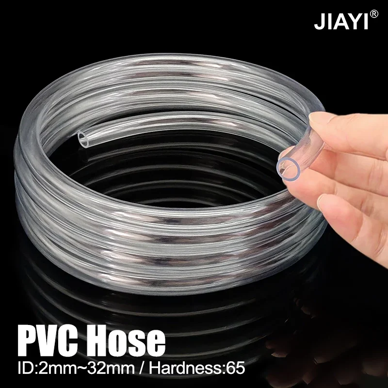 1M/2M flexibler, transparenter PVC-Schlauch, ID 1-32 mm, hochwertiger, geruchloser, ungiftiger, transparenter Schlauch für Gartenbewässerung, Aquariumpumpe