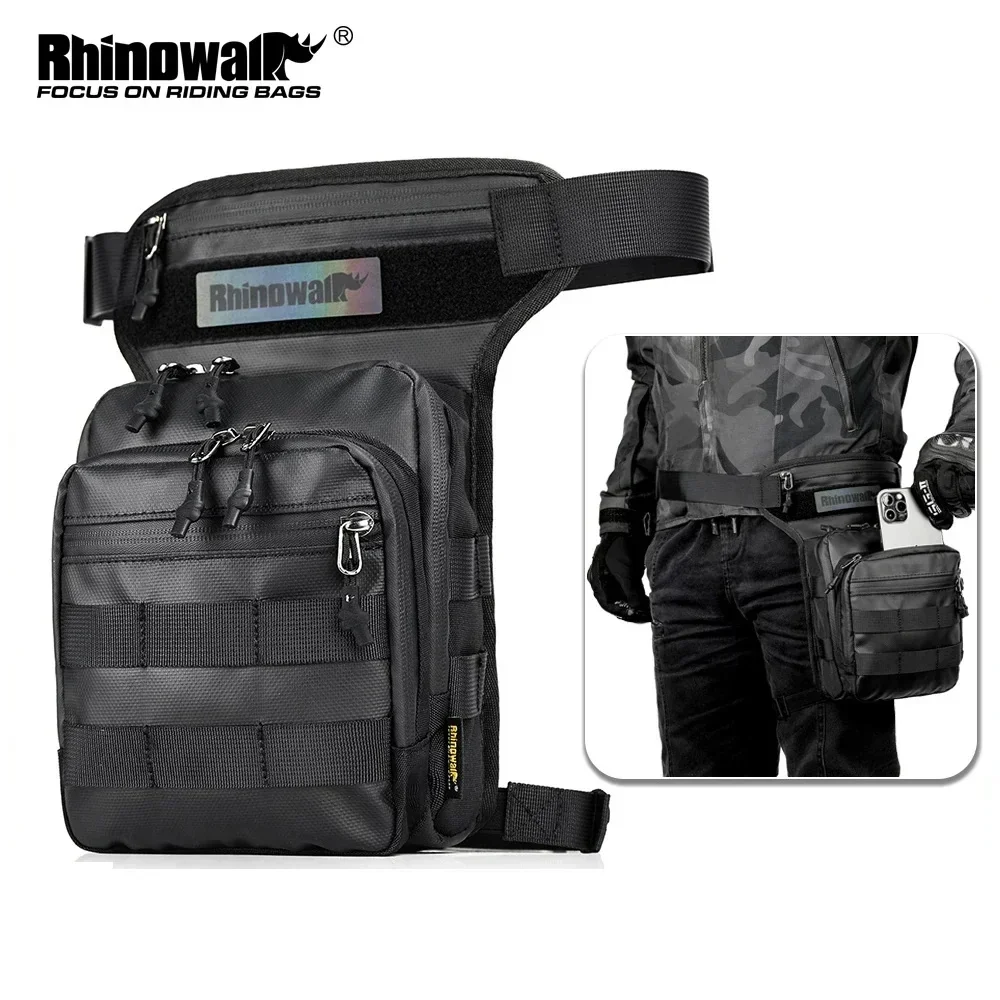 Rhinowalk Waist Leg Bag 3L Large Messenger Bag Portable Travel Cycling Leg Storage Bag Travel Mobile Phone Purse Shoulder Bag