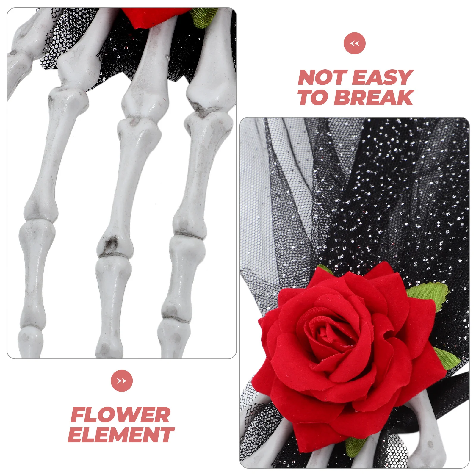 

Red Rose Headband Halloween Veil Hair Hoops Party Cosplay Flower Headdress Women Festival Stage Decorative