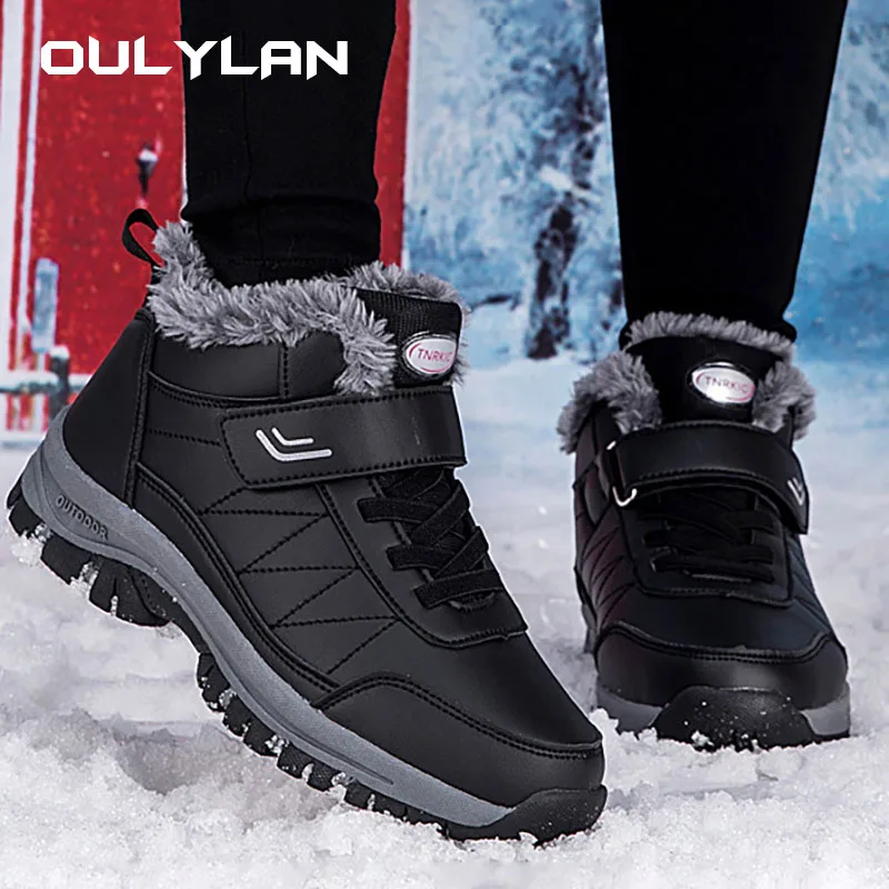 High-top Walking Shoes For Middle-aged And Elderly People Waterproof Snow Boot Woman Mens High Top Trekking Shoes