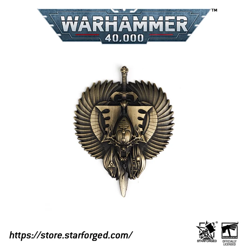 Starforged Eldar Star People WRATH OF KHAINE Badge Warhammer 40K Genuine Game Peripheral Boys Brooch Badge Decorative Gifts