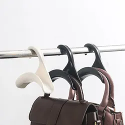 10pcs Widen Plastics Hanger Connection Hook Stackable Space Saving Storage Multifunctional Bag and Hat Hanging Rack