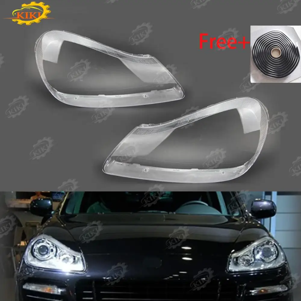 

Левый и правый для Porsche Cayenne 2007-2010, прозрачный корпус, клей для крышки объектива фар