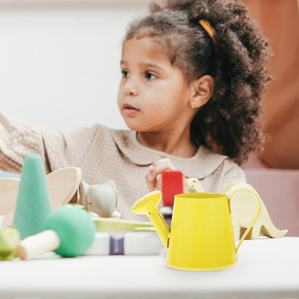 4 Stücke Mini Gießkanne Kinder Tragbare Metall Kleine Pflanze Blume Garten Bewässerung Mini Wasserkocher für Pflanzen Kleine Wassertopf Pflanze