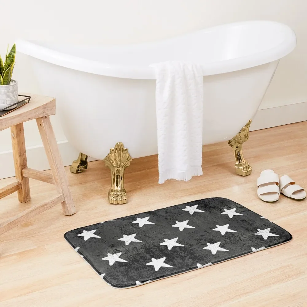 

White Star Bath Mat Bath Carpet Bathroom Foot Mat