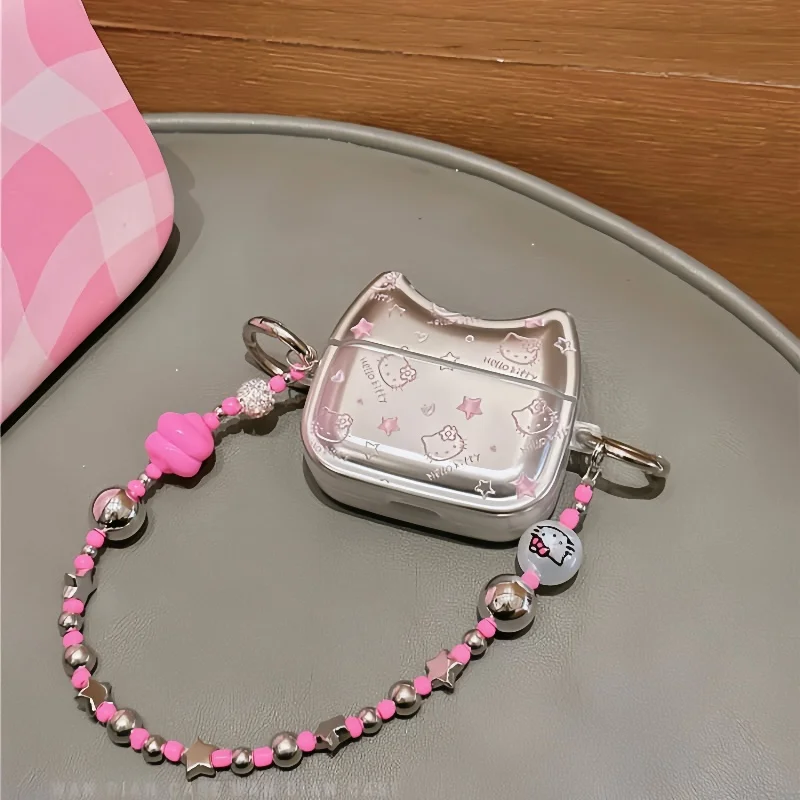 Hellokitty-AirPods用の保護ケース,新しいデザインチェーン,AppleワイヤレスBluetoothイヤホン,第3世代,pro2