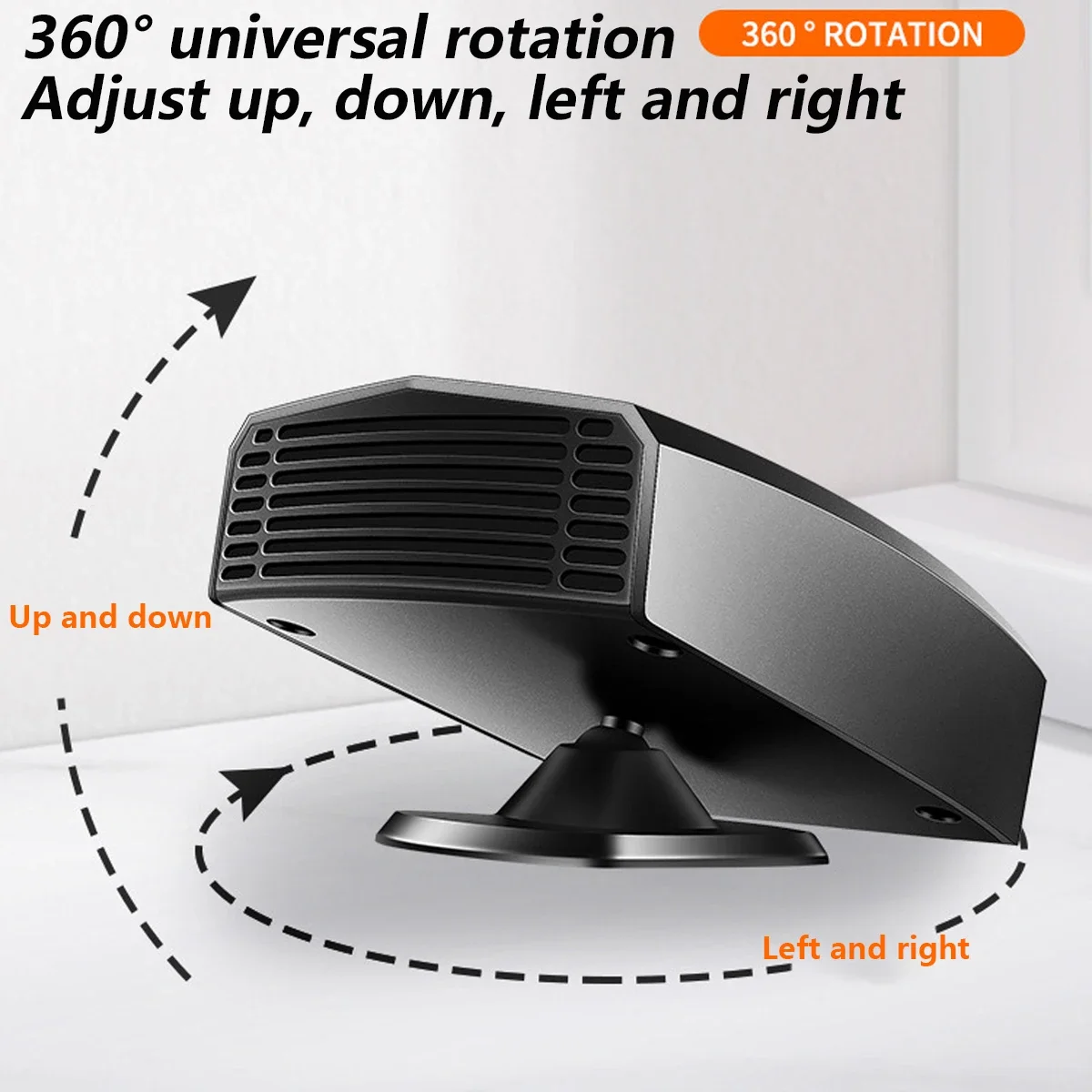 【12V Car Heater 2 in 1】Windshield Fast Heating Defrost Defogger with 360 Degree Rotation for Auto Interior Accessories