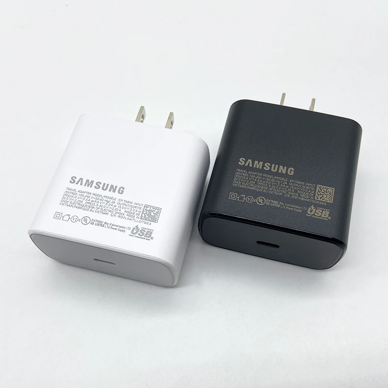Супер быстрый зарядный кабель Samsung 45 Вт тип USB C вилка стандарта США адаптер питания для телефона Galaxy s25 s24 S23 s22 Ultra s20 Фото №2