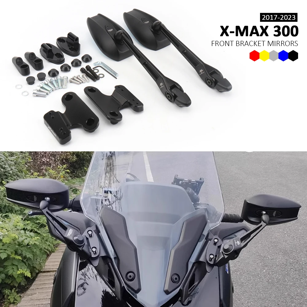 

Motorcycle Accessories Mirror Set For Yamaha X-MAX XMAX300 X MAX 300 Xmax300 2017-2023 Rearview Mirrors Forward Bracket Kit