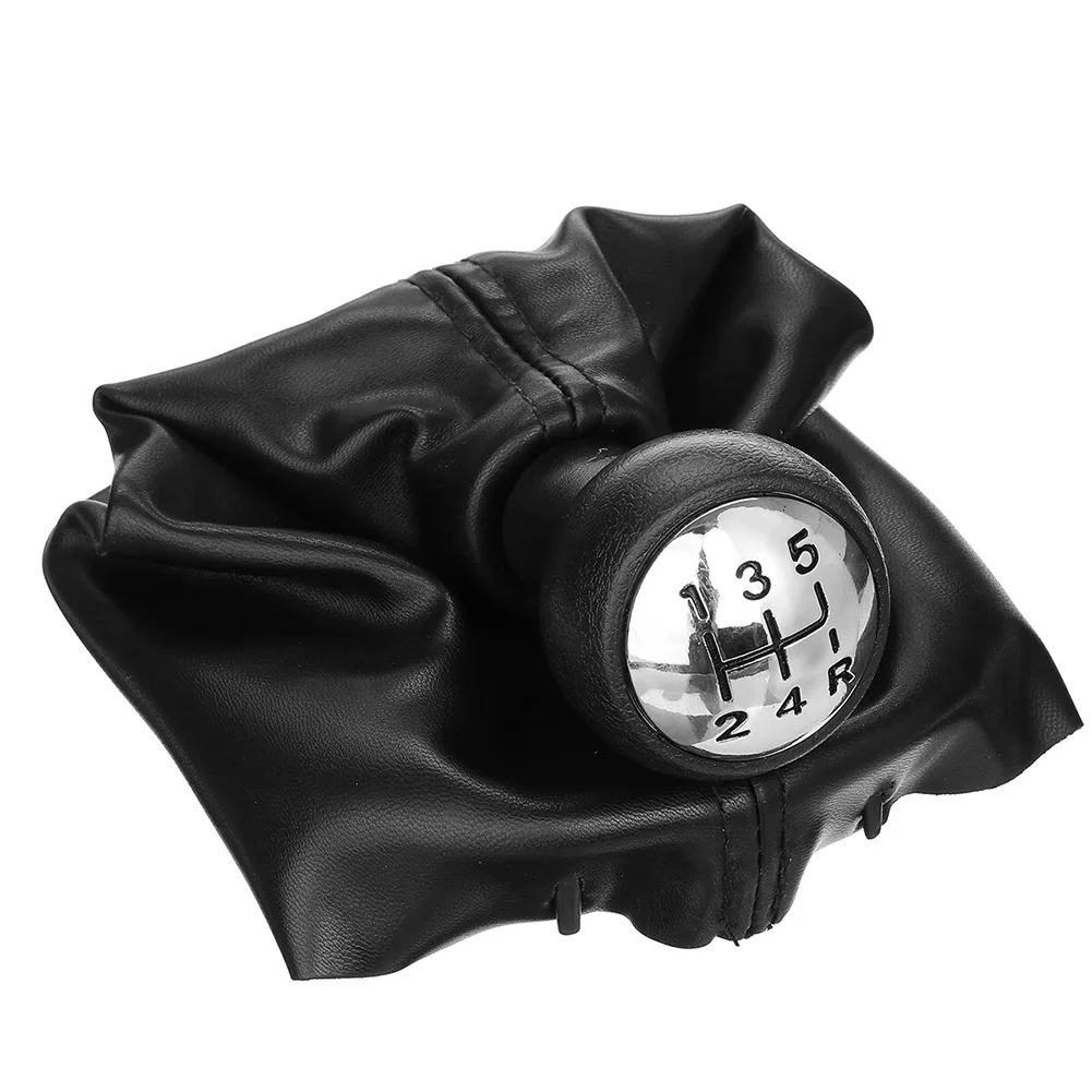 Black Car Gear Shift Knob Car Gear Shift Accessories Shift Knob Kit Plastic And Leather Stable Characteristics