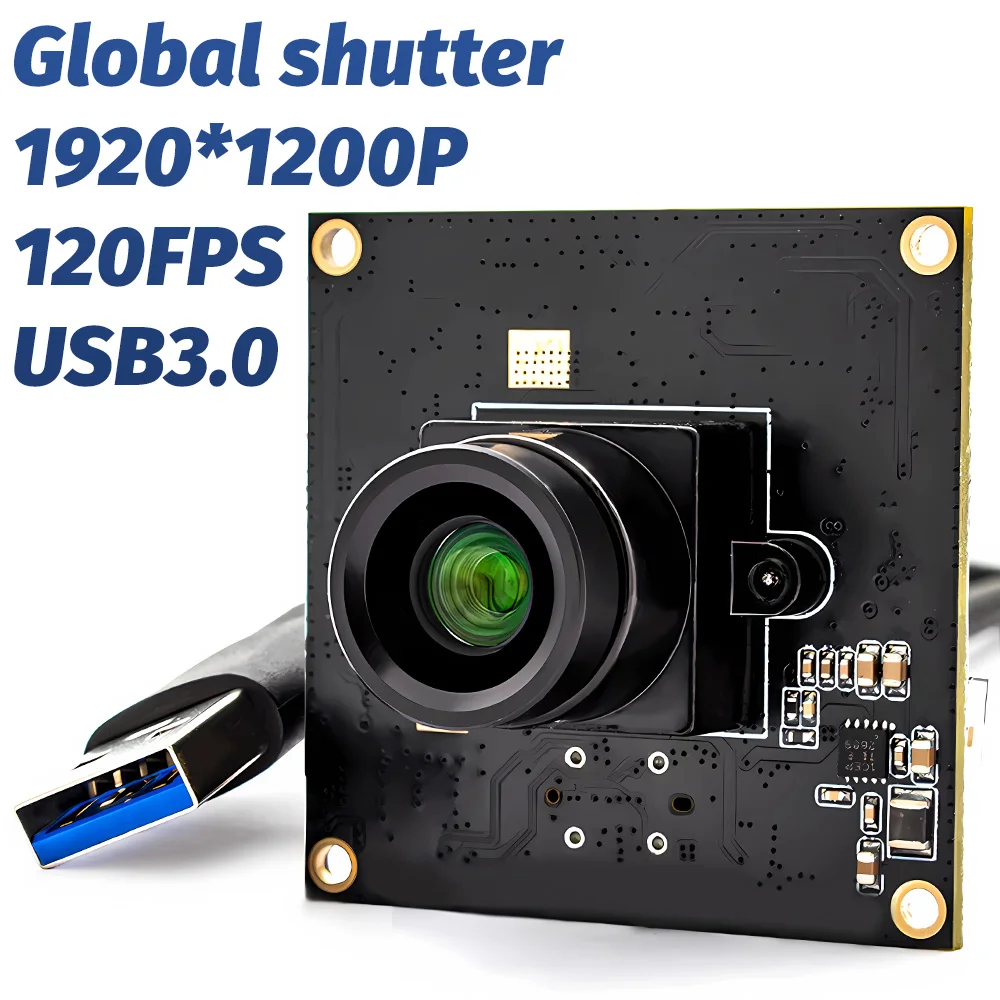 

USB3.0 Global Shutter Camera Module 2.3MP 120FPS High Frame Rate Webcam With No Distortion M12 Lens Plug And Play For Video Live