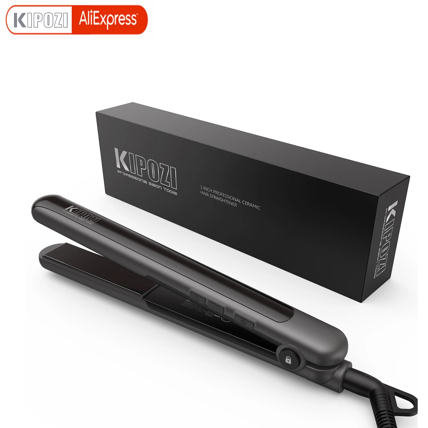 KIPOZI Professional Hair Flat Iron 2 In 1 Hair Curler Adjustable Temperature Fast Heating Hair Straightener  Straightening Iron