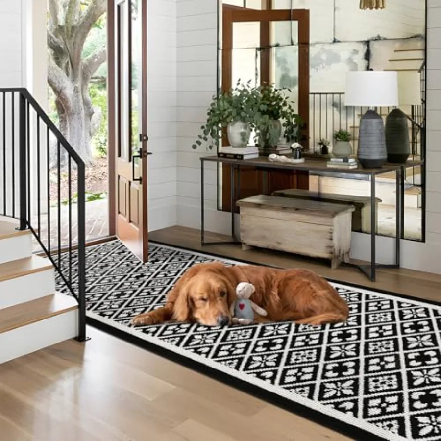 سجادة عداء المدخل مقاس 2.6 × 12 بوصة، سجادة أرضية متينة شديدة التحمل مع دعم مطاطي غير قابل للانزلاق لحركة المرور الممتدة في الأماكن المغلقة #2