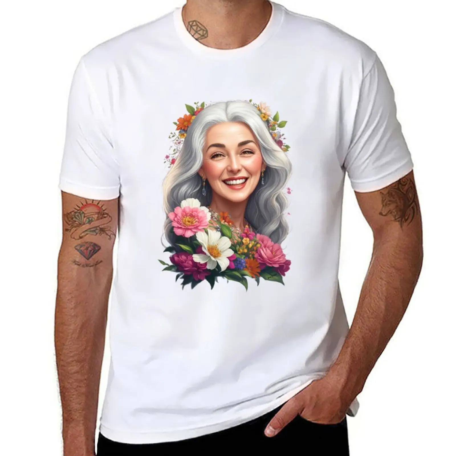 Grandmom smile 09 T-Shirt customized t shirts kawaii clothes big and tall t shirts for men