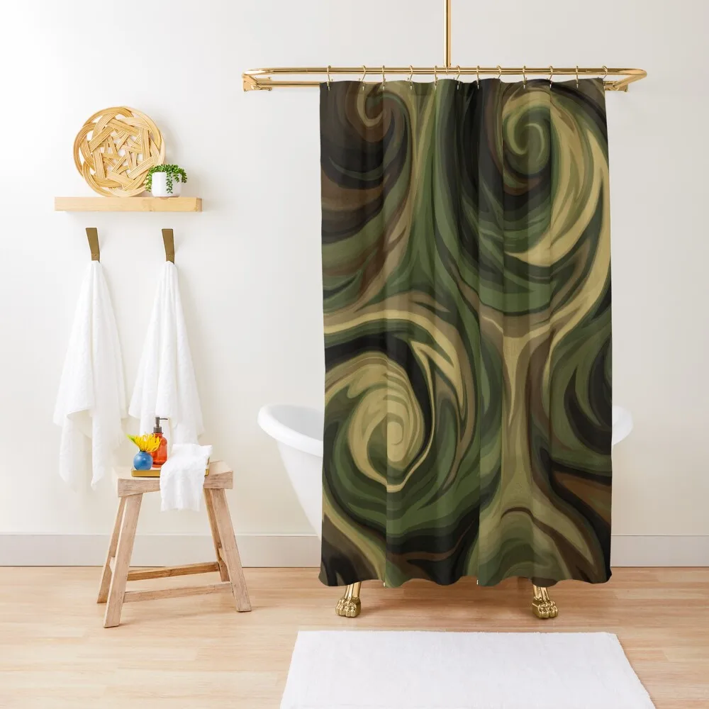 

CAMO LAVA ||| by solomaskx Shower Curtain Modern Accessory Bathrooms Anime Shower Curtain