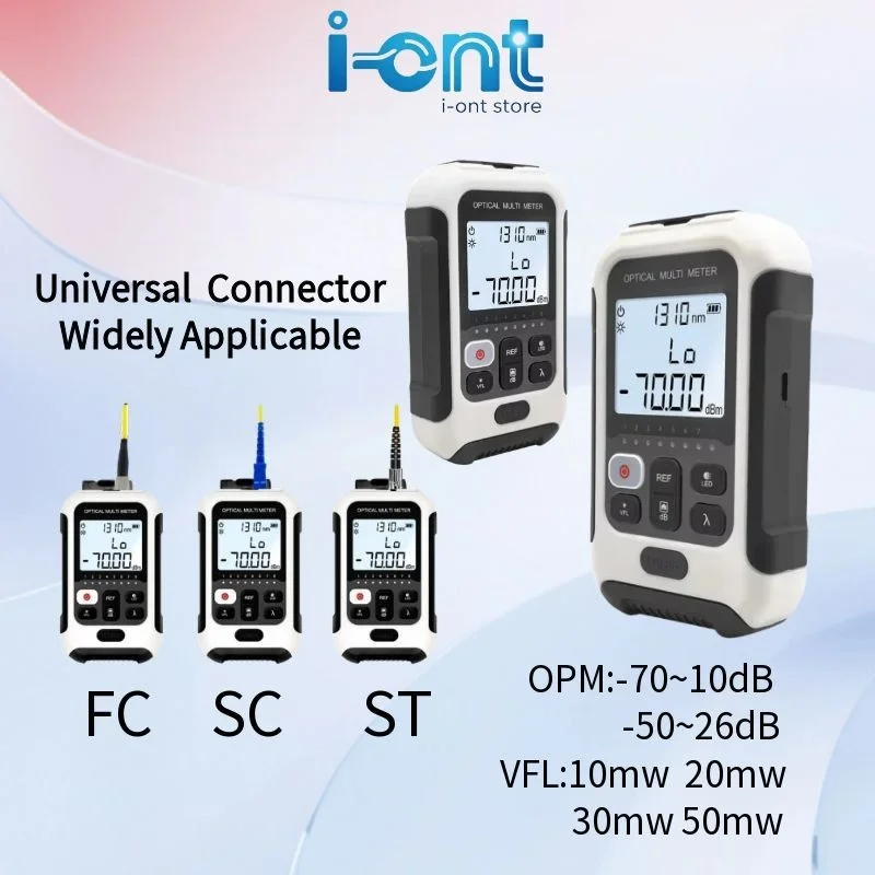 MT570 Optical Power Meter Multifunctional Visual Fault Locator 20/30/50mw Laser Pen LED Light RJ45 Cable Tester OPM Rechargeable