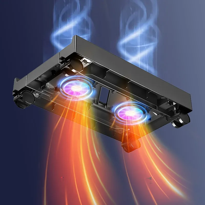 

Desktop PC Tower Stand with Fan Heat Dissipation Computer CPU Holder Telescopic Desktop Stand Office Heightened Cooling Shelf