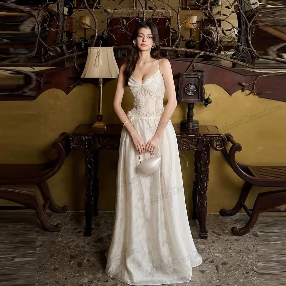 بوهيميا فساتين الزفاف خمر زي العرائس الدانتيل المتدرج الجلباب السباغيتي الأشرطة الحبيب Vestidos De Novia مخصص 2025
