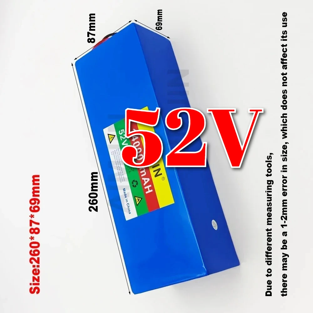 for Balance Car, Bike, Scooter, Tricycle 52V 14S4P battery pack 14000mah 18650 Lithium Battery with BMS
