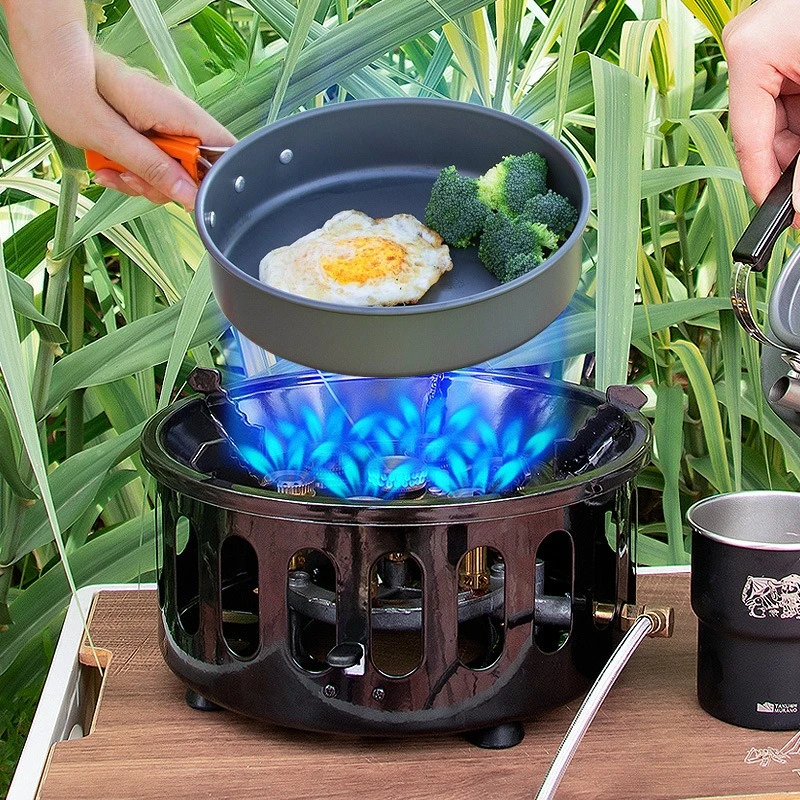 

19800W 7-Core Camping Stove High-Power Strong Fire Portable Tourist Gas Burner Windproof Electronic Ignition Camping Equipment