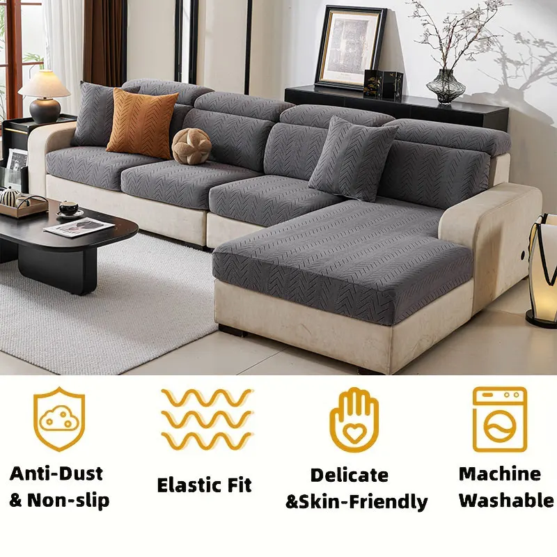 1PC-Fishbone Muster Vier Jahreszeiten Universal Sofa Abdeckung Elastische Einfache Hautfreundliche Atmungsaktive All-inclusive Universal Sofa Matte