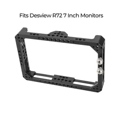 CAMVATE 풀 모니터 케이지 브래킷, Desview R7II 7 인치 온 카메라 모니터, HDMI 케이블 클램프 및 트위스트 방지 1/4 인치-20 암 마운트