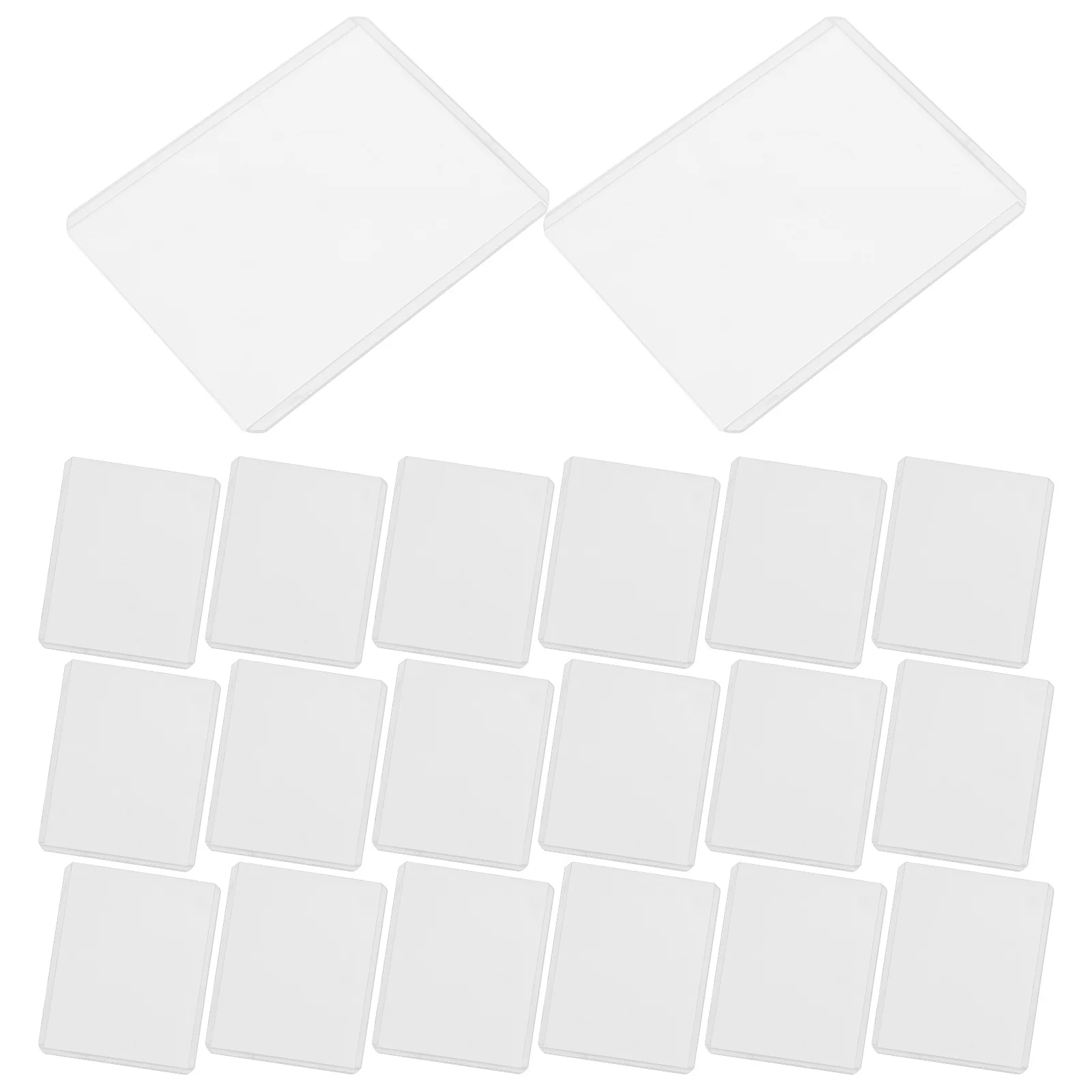 25 قطعة من حافظة بطاقات الألعاب شديدة التحمل، حافظة واقية شفافة لعرض بطاقات تجارة البيسبول وكرة السلة