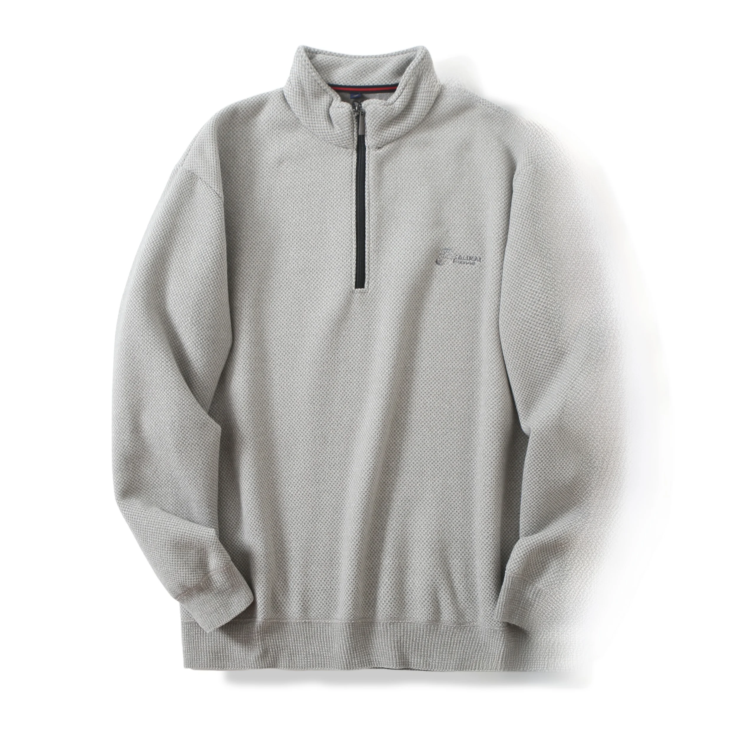 سترة مريحة مبطنة بسحاب للرجال، ملابس كاجوال من نسيج البوليستر والنايلون، ملابس تريكو دافئة ومريحة