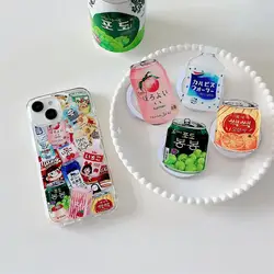 Japan Korea cartoon snacks magnetic holder phone case for iphone 15 14 13 12 11 14 Pro Max X Magsafe wireless charging cover