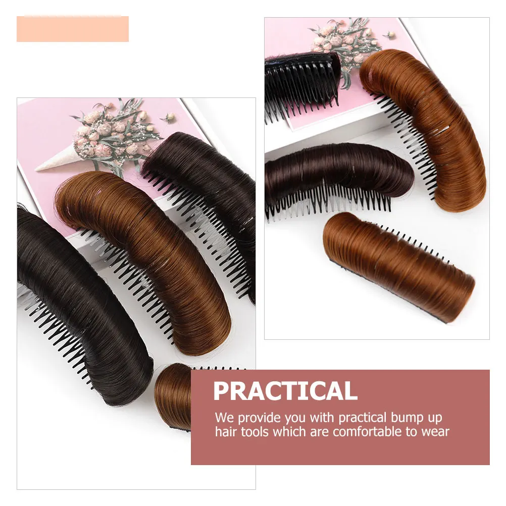 

3 шт., инструмент для укладки волос, подкладка для волос, женский аксессуар, объемная подушечка для волос, зажим, удобный, здоровый, практичный