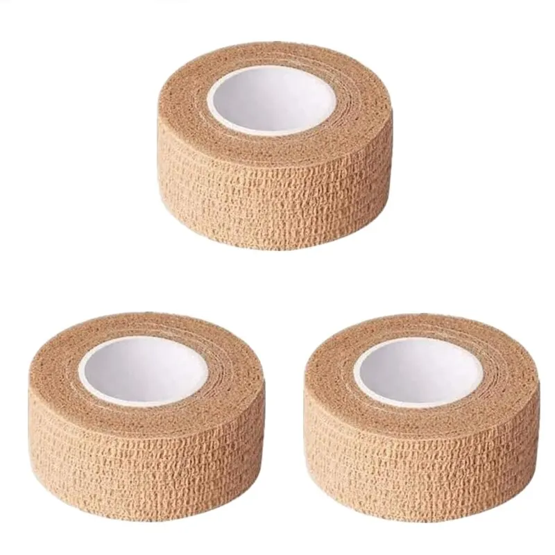 3pcs Self Adhesiv Disposable Elastic Bandages 2.5cm*4.5m for Handle Tube Tightening Gauze Tape First Aid Tool Tattoo Accessories image 3