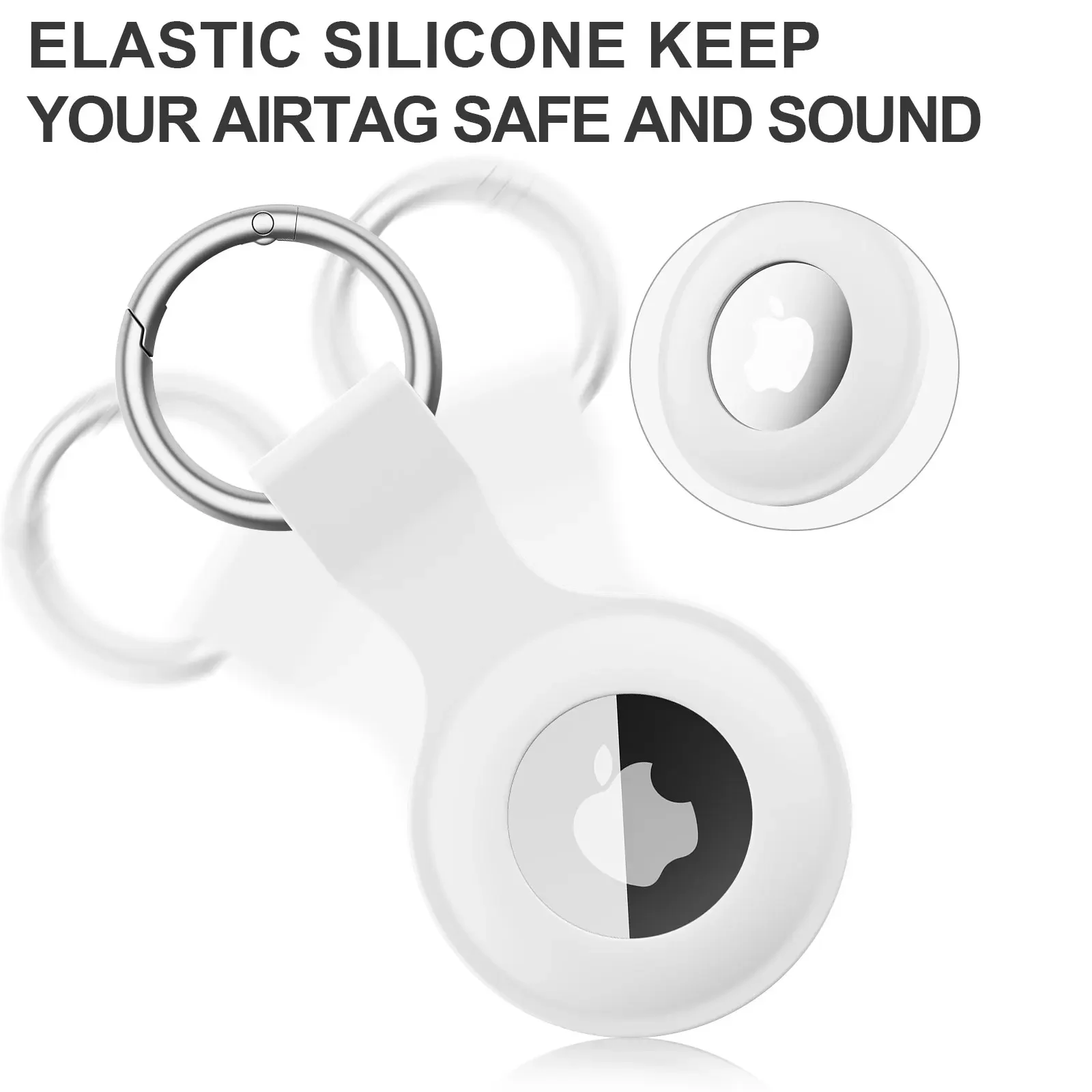 Чехол для Apple Airtags, силиконовый брелок, защитный чехол для Apple Airtag, трекер, локатор, устройство, анти-потерянный бампер