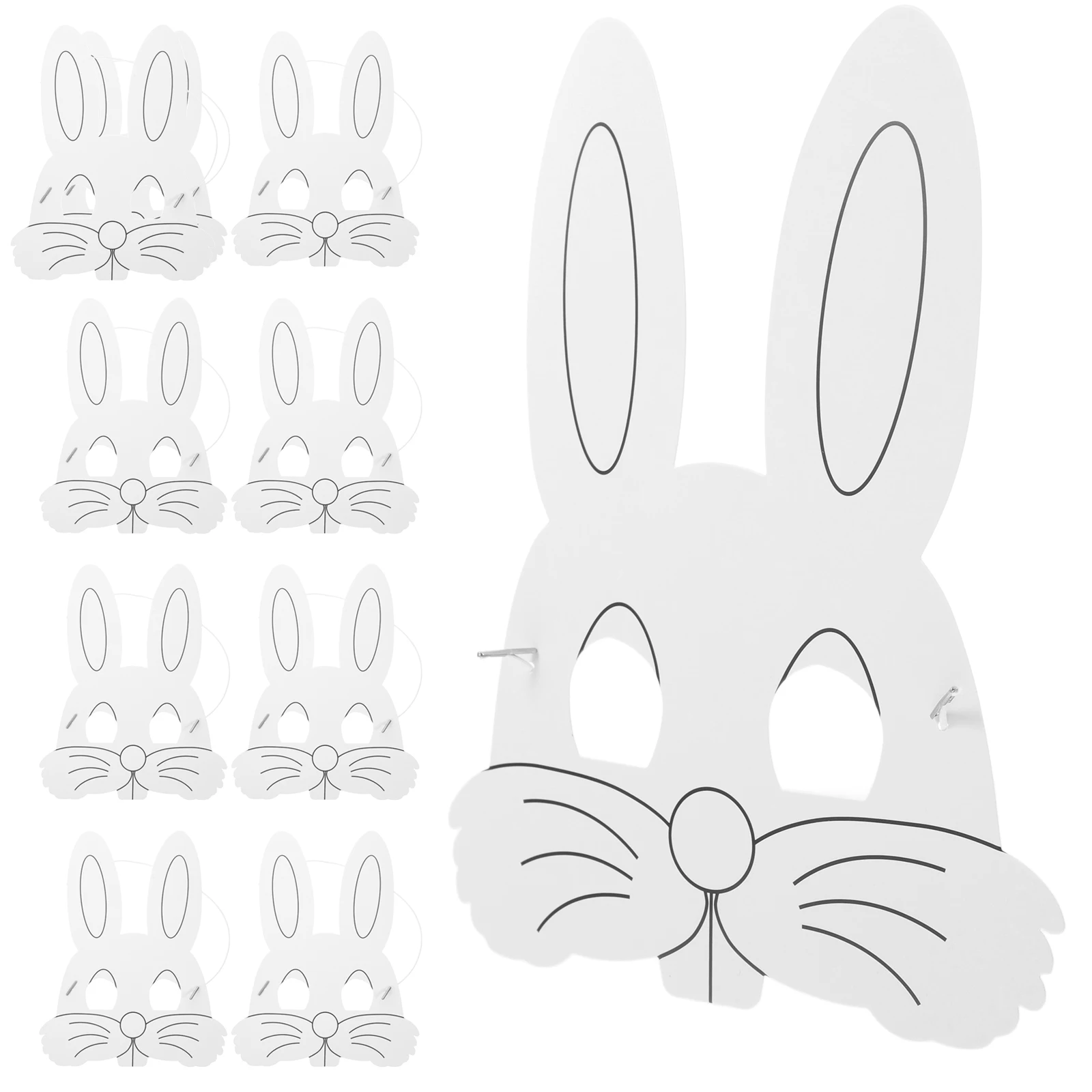 10Pcs Paint Your Own Mask Kit Childrens Coloring Animal Face Mask Craft Set DIY Art Craft for Toddlers Creative Playtime