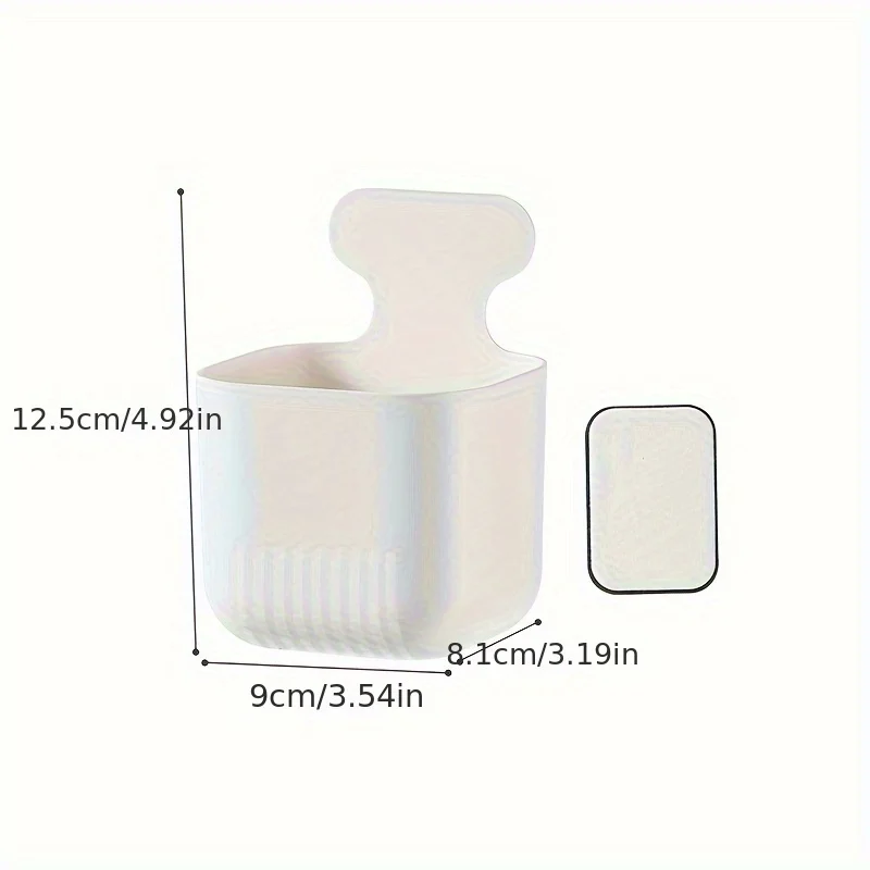 1pc Plastic Storage Box with Magnetic Sheet Sorting Grid Winder Power Cord Desktop Organizer