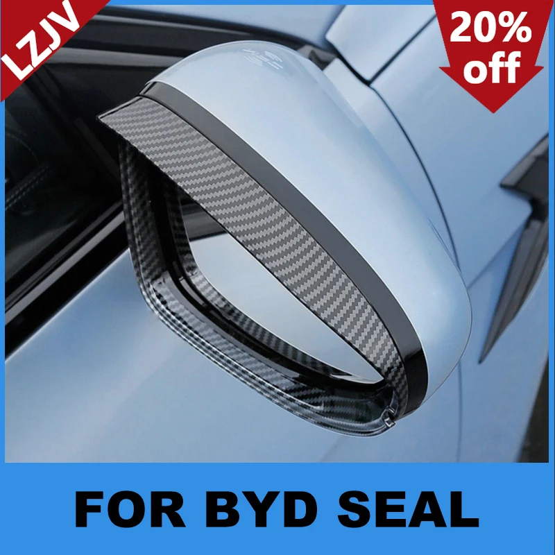 LZJV для Byd Seal Ev Зеркало заднего вида Дождевик для бровей Козырек заднего вида Боковое стекло Зеркало Накладка Дождевик Солнцезащитный козырек