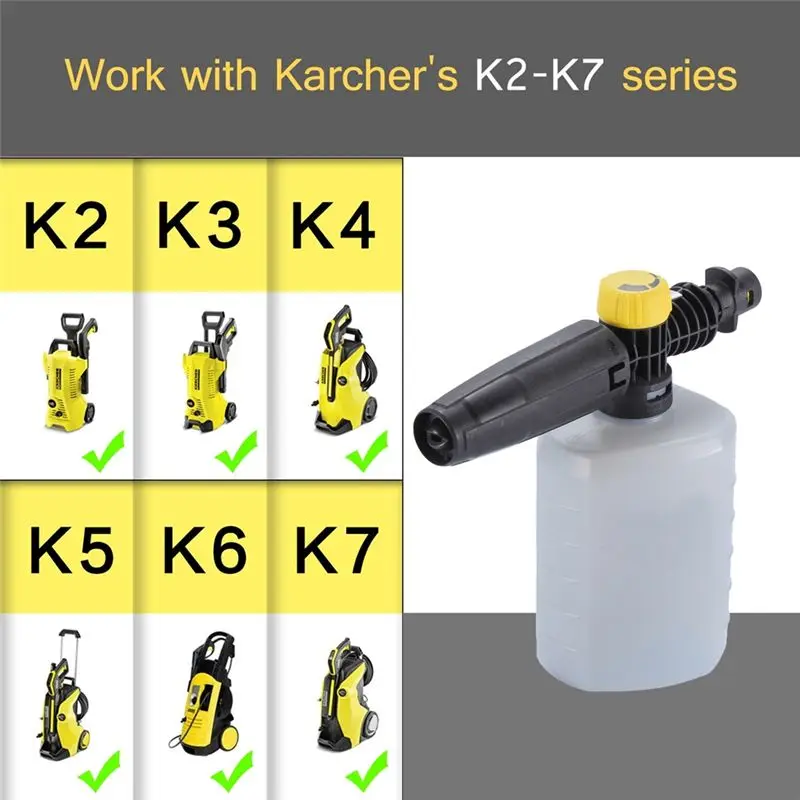 TFTP-For Karcher K Series Adjustable Snow Cannon Foam Lance Kit K2/K3/K4/K5/K6/K7 Pressure Washer Watering Can