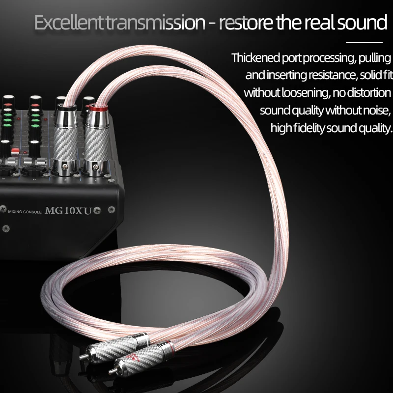 ATAUDIO HiFi 2RCA to 2XLR Cable Hi-End Copper and Silver 2RCA Male to 2XLR Male Audio Wire for DAC DVD  Amplifier