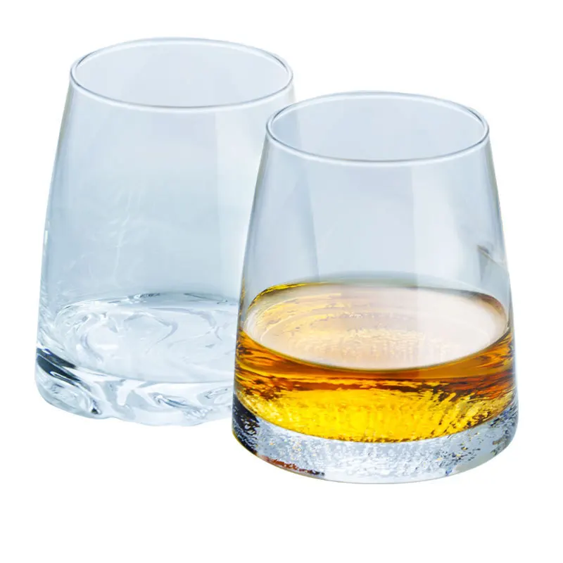 Copa de whisky de montaña distante, copas de vino de cristal Kiriko antigua, copa de degustación de whisky de roca Chivas XO artística transparente de 375ml