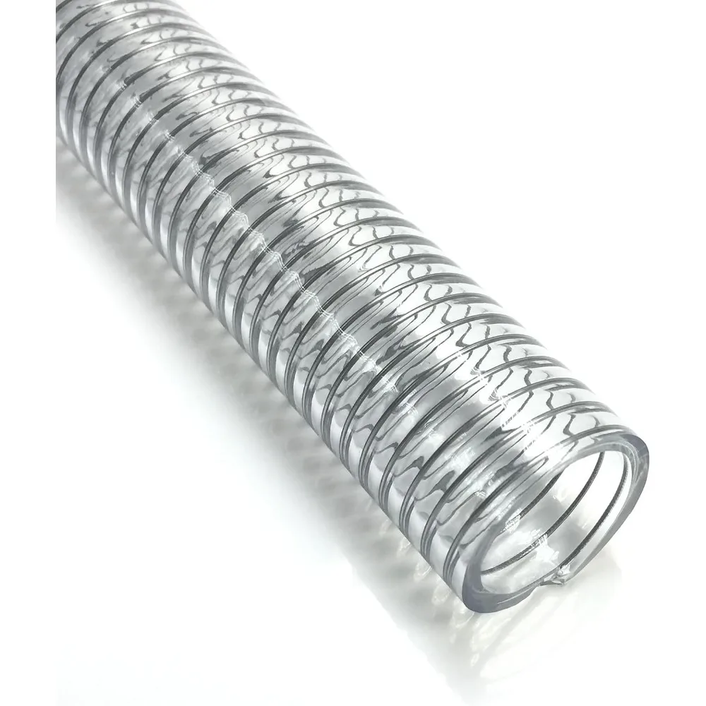 

Усиленный прозрачный проволочный всасывающий шланг, гибкая спиральная стальная проволока из ПВХ, вакуумная виниловая трубка высокого давления