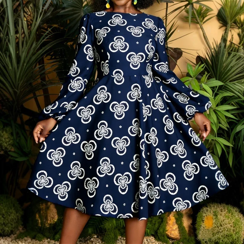 L-4XL Plus Size Clothes Dresses Women Spring Autumn Robes Long Sleeve Street Style Casual 3XL Big Size Midi Dress Oversized view 2